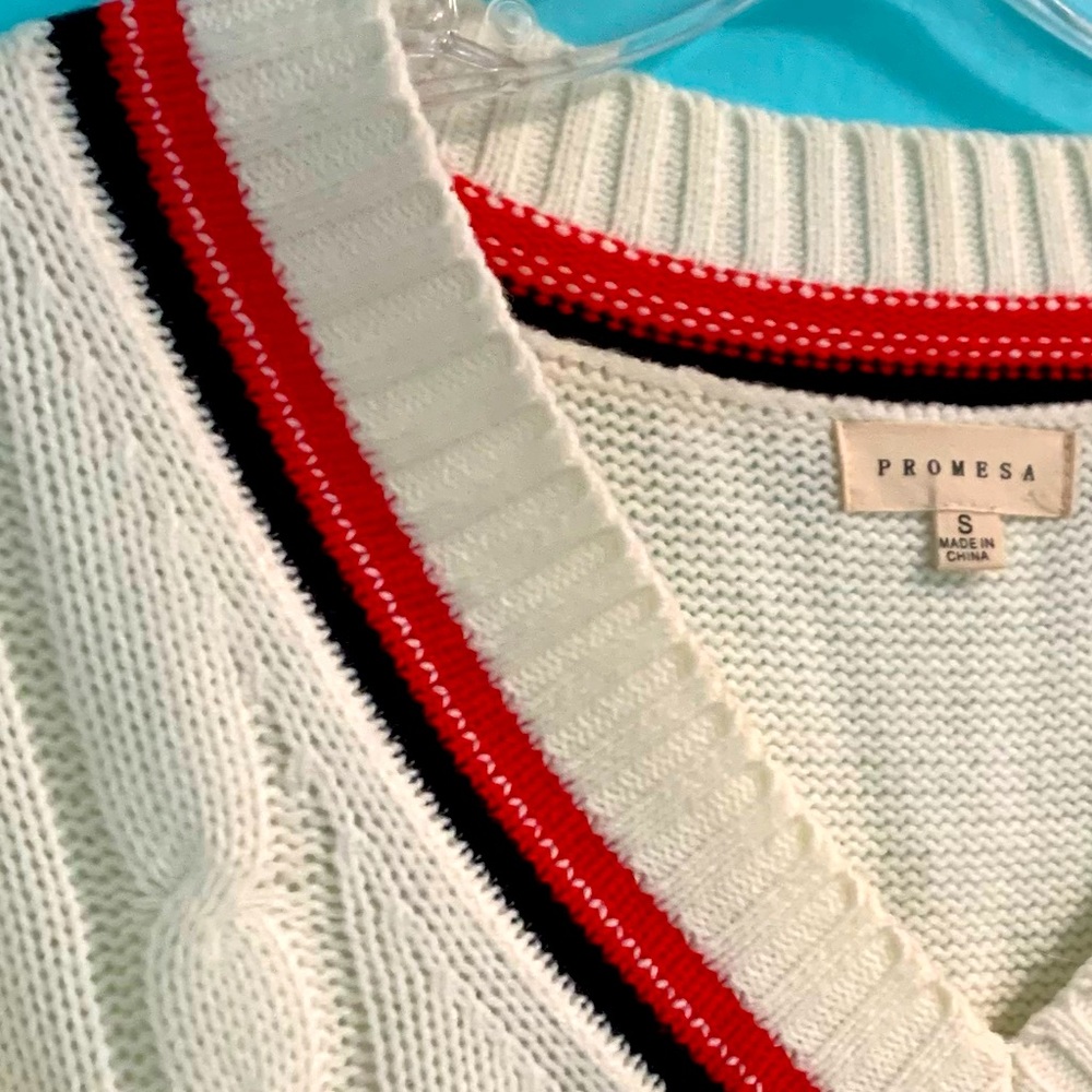 Promesa V-neck Varsity Sweater